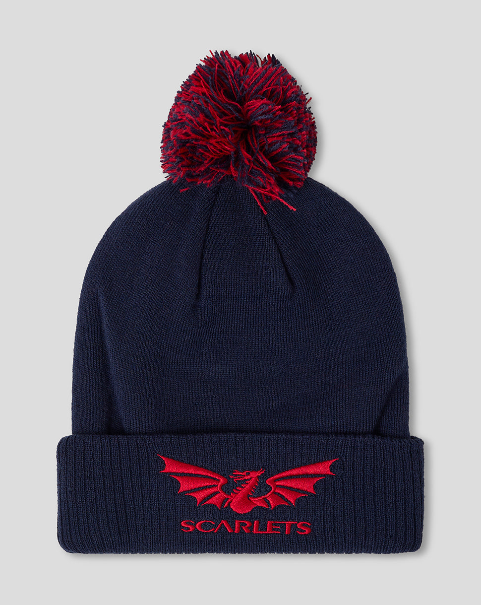 SCARLETS CLUB BOBBLE BEANIE